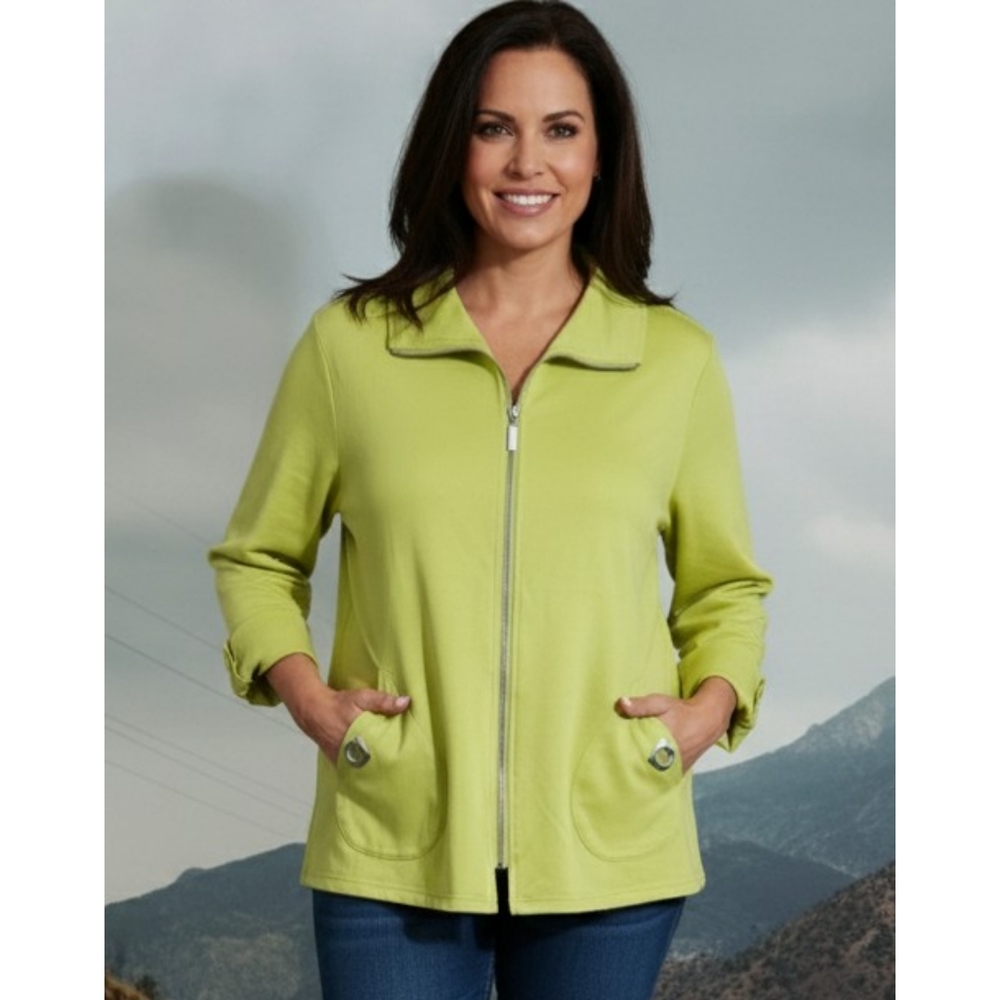 Bala Bala Zip Front Jacket Neon Green Size L
